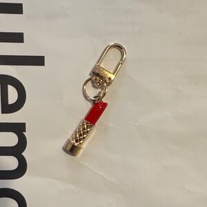 Claire's Red and Gold Lipstick Keychain